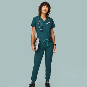 FIGS Fionite Carribean Blue Scrub Set XL